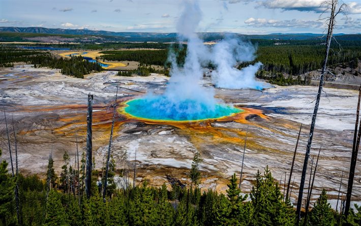 biosfäärialue, yellowstone, usa