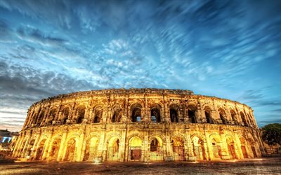 italien, rom, amphitheater, das kolosseum, wahrzeichen von italien
