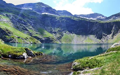 clean water, beautiful lake, alpine lake