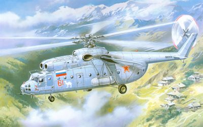 mi-26, large helicopters, transport helicopter