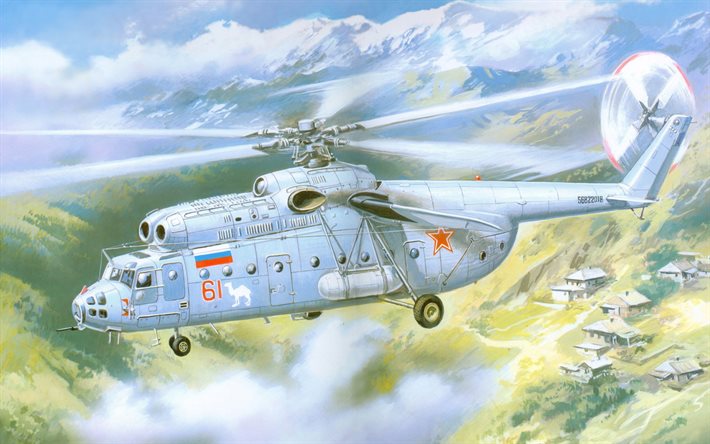 el mi-26, grandes helicópteros, transporte en helicóptero, helicóptero de transporte