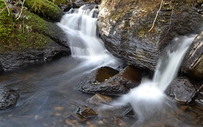 pietre, acqua bollente, cascata, strumok, stream, privato