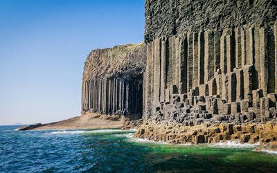 美しい岩, 島, 海岸, ロック, スコットランド