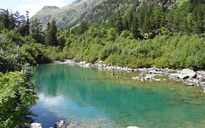 beautiful lake, budecska lake, the caucasus
