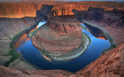 Kanyon, ABD, at nalı, colorado nehir, doğa, glen Kanyon