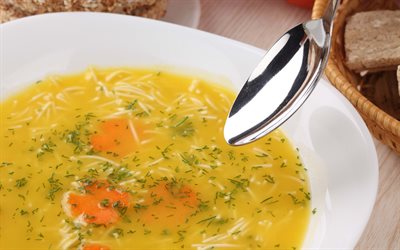 soup, a bowl of soup, lapshevnik