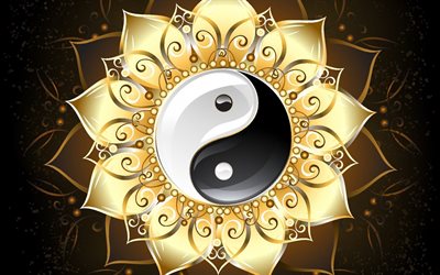 signe, yin yang, symbole