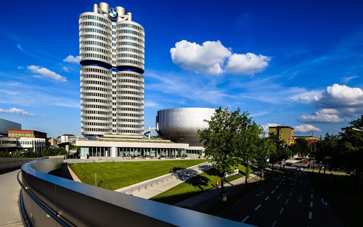 münchen, tyskland, tower bmw, bmws huvudkontor
