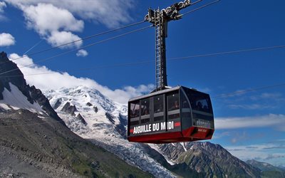 mont blanc, france, the cable car