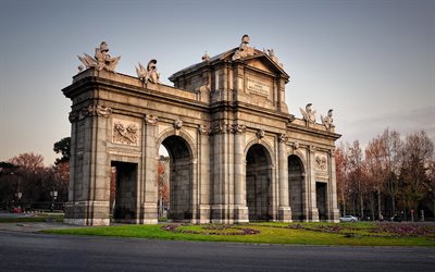 إسبانيا, مدريد, puerta de alcalá, puerta de alcala, ساحة الاستقلال