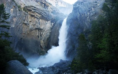 rock, falling water, waterfalls, waterfall, private, wodospady