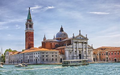 kirkko, italian maamerkit, italia, venetsia, san giorgio maggiore
