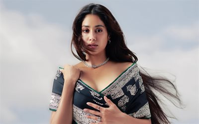 4k, janhvi kapoor, elle photoshoot, actrice indienne, bollywood, stars de cinéma, sari, photos avec janhvi kapoor, femme brune, actrice populaire, célébrité indienne, photoshoot janhvi kapoor
