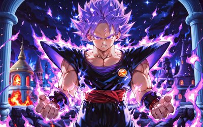 4k, سوبر سايان روز, عمل فني, دراغون بول غوكو الاسود, قلعة, سوبا سايا جين روز, دراغون بول سوبر, خصم, دراغون بول, ابن جوكو بلاك, دي بي اس, شخصيات دي بي اس, غوكو بوراكو, بلاك جوكو دي بي اس, جوكو الأسود