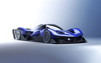 2024, prototipo red bull rb17, 4k, vista frontal, hipercar, blue sports coupe, superdeportivos, bull red