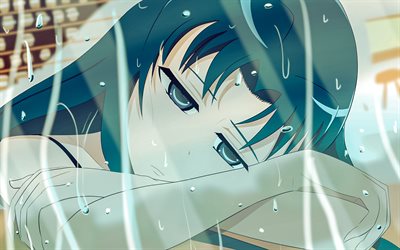 Ami Kawashima, artwork, Toradora, manga, protagonist, Toradora characters, Kawashima Ami, rain, Ami Kawashima Toradora