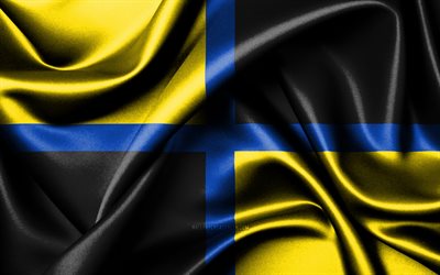 bandera de jamundí, 4k, ciudades colombianas, banderas de tela, dia de jamundi, bandera de jamundi, banderas de seda onduladas, colombia, ciudades de colombia, jamundí