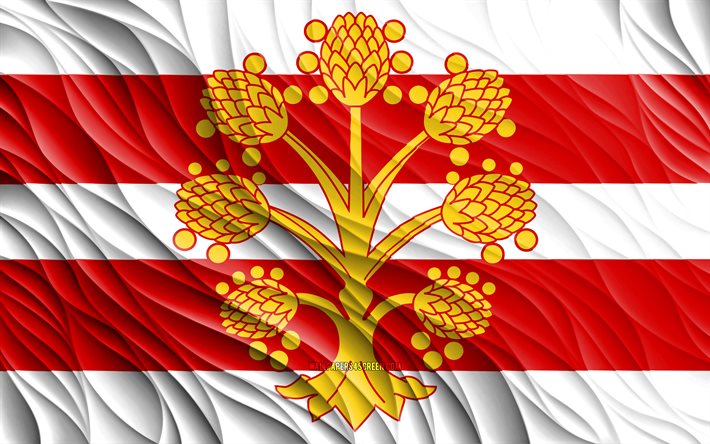 bandera de westmorland, 4k, banderas 3d de seda, condados de inglaterra, día de westmorland, ondas de tela 3d, banderas onduladas de seda, condados ingleses, westmorland, inglaterra