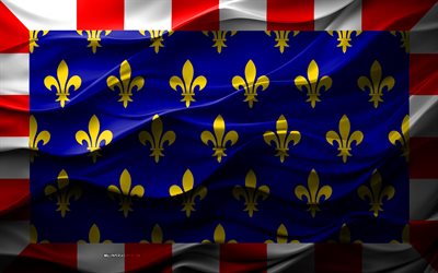4k, touraine bayrağı, fransa'nın bölgeleri, 3d touraine bayrağı, fransa, 3 boyutlu doku, touraine günü, fransız ulusal sembolleri, 3 boyutlu sanat, turain