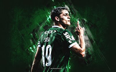 ramón sosa, palmeiras, futebolista paraguaio, se palmeiras, fundo de pedra verde, arte grunge, brasil, futebol, ramón sosa acosta, ramón sosa palmeiras