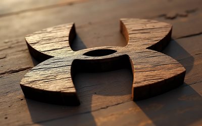 4k, Under Armour wooden logo, close-up, wooden backgrounds, bokeh, brands, Under Armour 3D logo, macro, creative, Under Armour logo, fashion brands, Under Armour