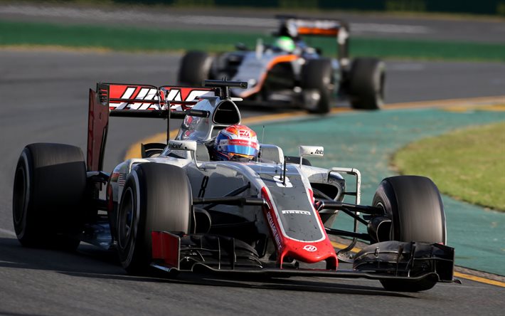 Formula 1 auto da corsa, pista da corsa, grand prix, Haas R8, F1