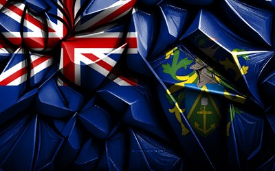 pitcairnöar, 4k, 3d  kreativ struktur, pitcairn islands 3d flag, oceanien, pitcairn islands flagga, 3d  konst, oceaniens länder