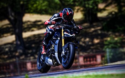 4k, ドゥカティストリートファイターv4 sp, レースウェイ, 2025バイク, hdr, スーパーバイク, 黒いオートバイ, 2025ドゥカティストリートファイターv4 sp, イタリアのオートバイ, ドゥカティ