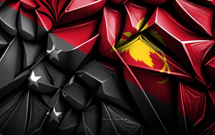flagg till papua nya guinea, 4k, 3d  kreativ struktur, papua nya guinea 3d  flagga, oceanien, papua nya guinea  flaggan, 3d  konst, papua nya guinea, oceaniens länder