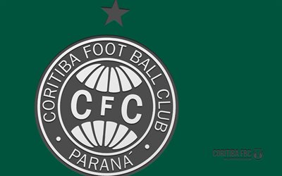 logo coritiba fc, 4k, sfondo verde, art di carbonio, emblema di coritiba fc, club di calcio brasiliano, serie brasiliana b, brasile, coritiba fc, calcio, coritiba, coxa