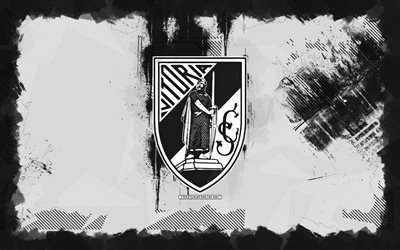 vitoria sc grunge  logo, 4k, primeeira liga, weißer grunge  hintergrund, fußball, vitoria sc emblem, vitoria sc logo, vitoria sc, liga portugal, portugiesischer fußballverein, vitoria fc