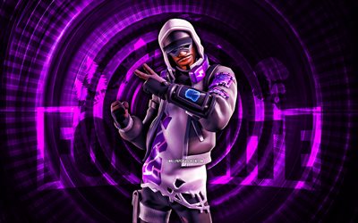 Stratus Fortnite, 4k, purple spiral background, Fortnite, creative, Stratus Skin, Fortnite Stratus Skin, Stratus, Fortnite characters