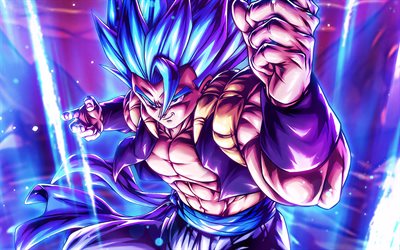 fils gokû, dragon ball, bleu super saiyan, manga dragon ball, personnages d'anime, gokû, art créatif, dragon ball goku, son goku dragon ball