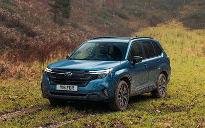 4k, سوبارو فورستر إي بوكسر, خريف, 2026 سيارة, على الطرق الوعرة, المملكة المتحدة المواصفات, الملاكم الإلكتروني سوبارو فورستر الأزرق, 2026 سوبارو فورستر إي بوكسر, السيارات اليابانية, سوبارو