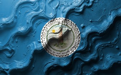 virginia beachin lippu, 4k, kiviaaltorakenne, amerikan kaupunkien liput, 3d virginia beachin lippu, usa, virginia beachin kaupungin lippu, virginia beach, virginia