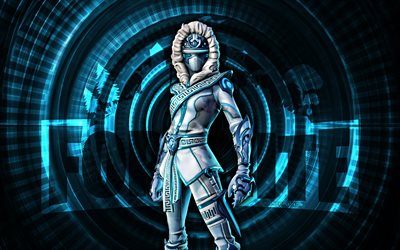 स्नोस्ट्राइक फ़ोर्टनाइट, 4k, नीली सर्पिल पृष्ठभूमि, fortnite, रचनात्मक, स्नोस्ट्राइक त्वचा, फ़ोर्टनाइट स्नोस्ट्राइक त्वचा, हिमपात, फ़ोर्टनाइट पात्र