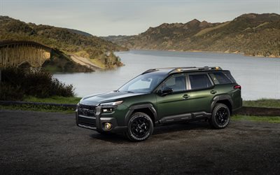 2026, سوبارو المناطق النائية البرية, 4k, منظر أمامي, الخارج, سوبارو أوتباك, سوبارو المناطق النائية الخضراء, سوبارو أوت باك 2026 الجديدة, السيارات اليابانية, سوبارو