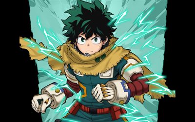 izuku midoriya, mon université de héros, midoriya izuku, héros un pour tous, mangas japonais, personnages d'anime, académie boku no hero