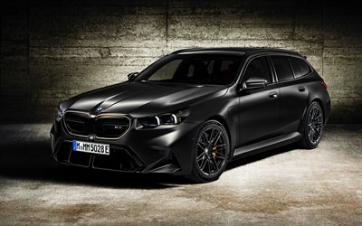 bmw m5 touring, 4k, cochera, 2025 autos, g99, vagones, black bmw m5 touring, 2025 bmw m5 touring, bmw m5 g99, autos alemanes, bmw