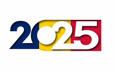 2025 tchad, vit bakgrund, tak, minimal konst, 2025 tchad  koncept, tchad 2025, takflagg, 2025 tchadbakgrund, takflagga