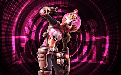 fortnite trapo, 4k, fondo espiral púrpura, fortnita, creativo, piel tragada, piel con trapo de fortnite, irregular, personajes de fortnite