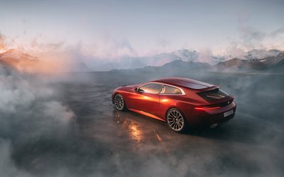 2025, concepto bmw speedtop, 4k, vista trasera, exterior, coupé rojo, concepto rojo de speedtop, autos alemanes, bmw