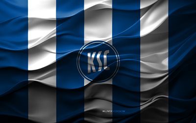 4k, logotipo de karlsruher sc, fondo 3d blanco blanco, 2 bundesliga, karlsruher sc emblema, equipo de fútbol alemán, karlsruher sc bandera, textura 3d, alemania, karlsruher sc, fútbol americano, fútbol, karlsruher fc