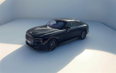 rolls royce spectre spofec, 4k, voitures de luxe, 2025 voitures, voitures électriques, rolls royce spectre, 2025 rolls royce spectre, voitures britanniques, rolls royce