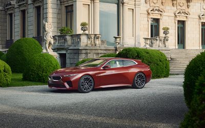 2025, bmw speedtop concept, 4k, vue avant, extérieur, concept de speedtop rouge, coupé rouge, voitures allemandes, bmw