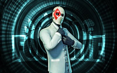 wild card fortnite, 4k, fond en spirale turquoise, fortnite, créatif, peau de joker, peau de joker de fortnite, joker, personnages fortnite