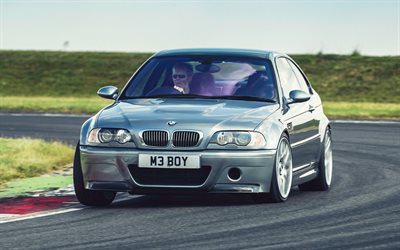 bmw m3 csl coupé, 4k, pista de rodadura, 2003 coches, e46, especificaciones del reino unido, bmw m3, 2003bmw m3, coches alemanes, bmw m3 e46, bmw