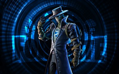 wrath fortnite, 4k, sininen spiraali tausta, fortnite, luova, vihan iho, fortnite wrath skin, viha, fortnite hahmot
