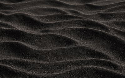 4k, black sand, sand wavy textures, natural textures, 3D textures, sand backgrounds, sand wavy background, black sand backgrounds, sand textures, background with sand