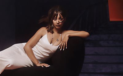 pembe panter, 4k, beyaz elbise, ingiliz şarkıcı, güzellik, victoria beverley walker, müzik yıldızları, ingiliz ünlü, pinkpantheres fotoğraf çekimi